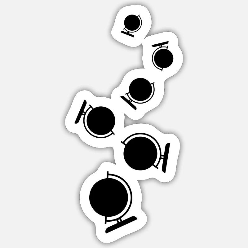 Icône de globe Sticker taille S (10 x 10 cm)