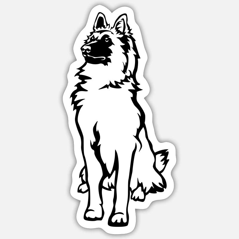 Tervuren - Sticker size S (10 x 10 cm) - white matte