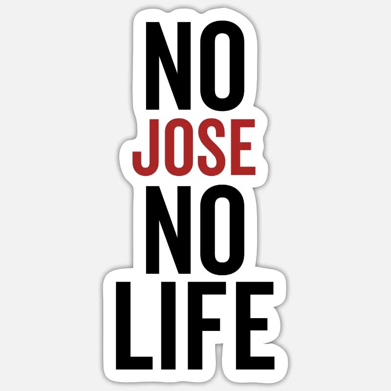 Pas de José Pas de vie - Sticker taille S (10 x 10 cm) - blanc mat