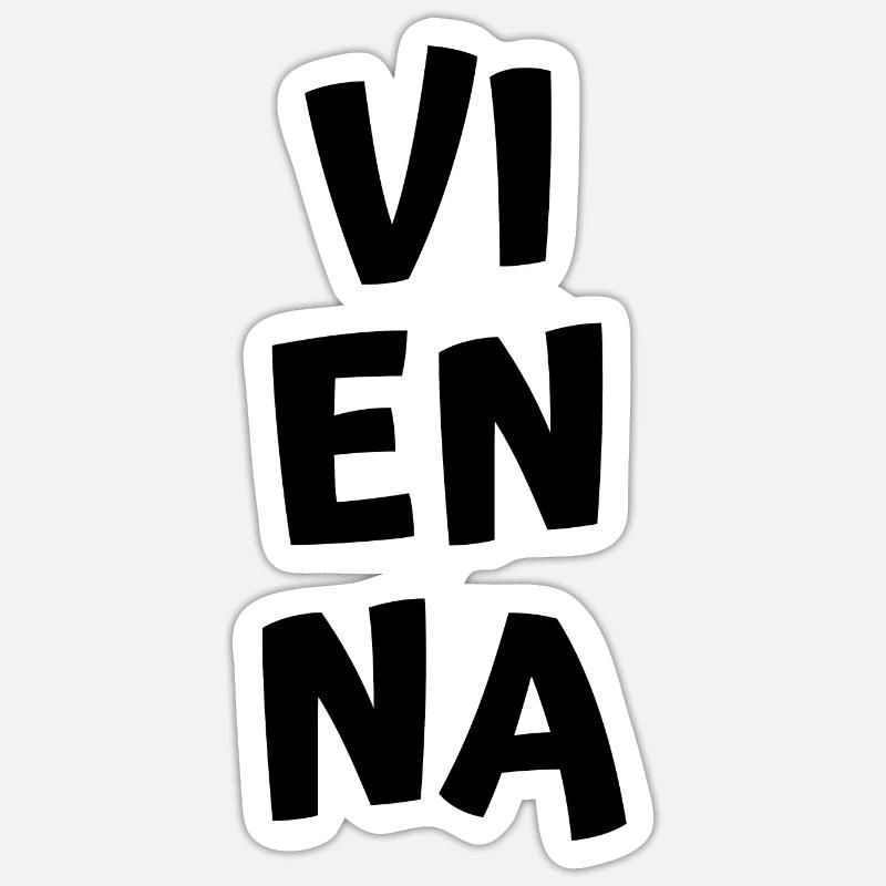 Vienne - Sticker taille S (10 x 10 cm) - blanc mat