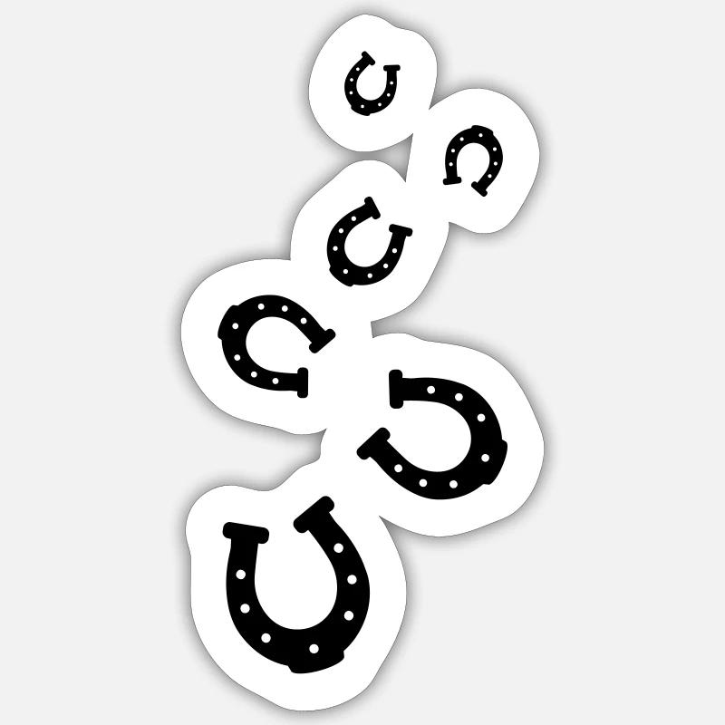 Icône en fer à cheval Sticker taille S (10 x 10 cm)