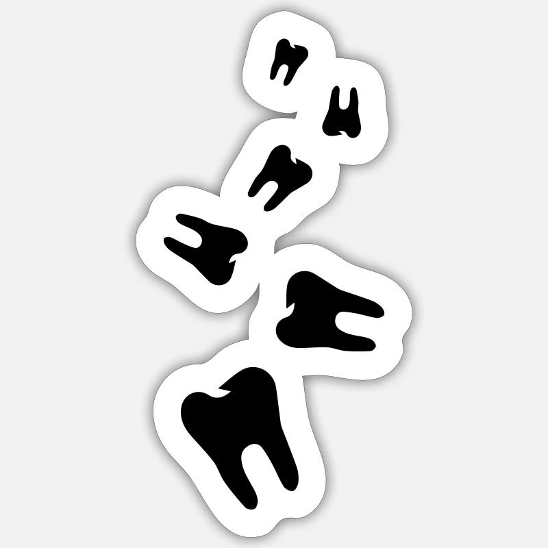Tooth symbol Sticker size S (10 x 10 cm)