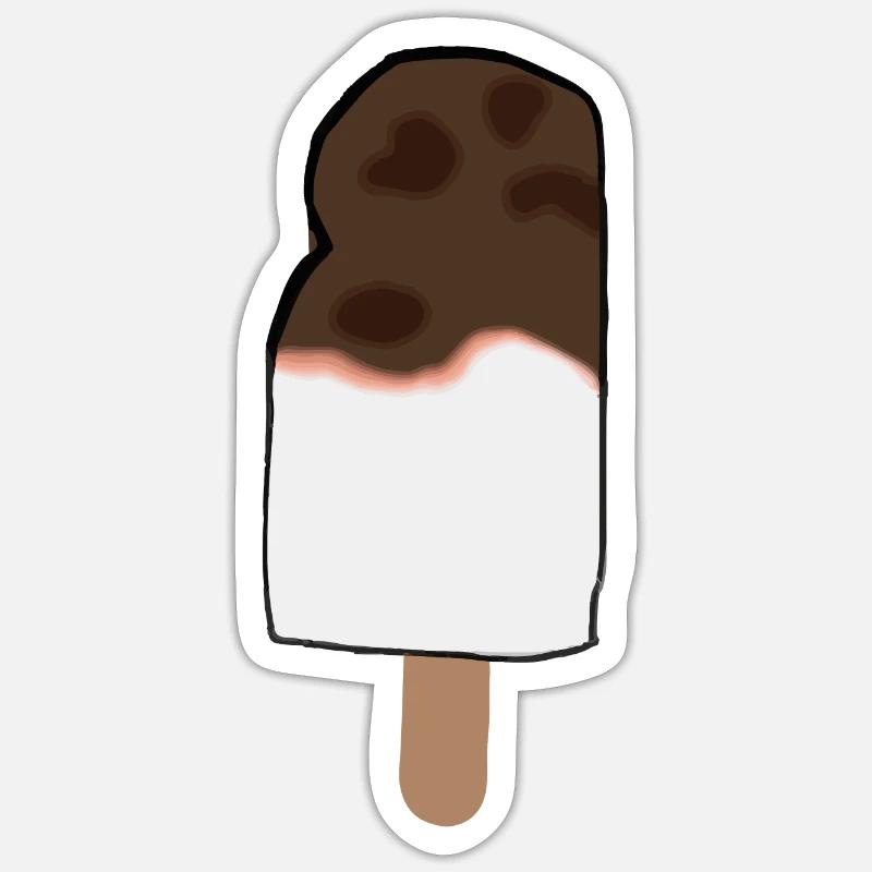Popsicles - Sticker taille S (10 x 10 cm) - blanc mat