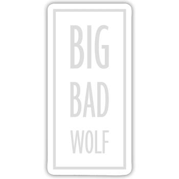 big bad wolf quote - Sticker size S (10 x 10 cm) - white matte - Front