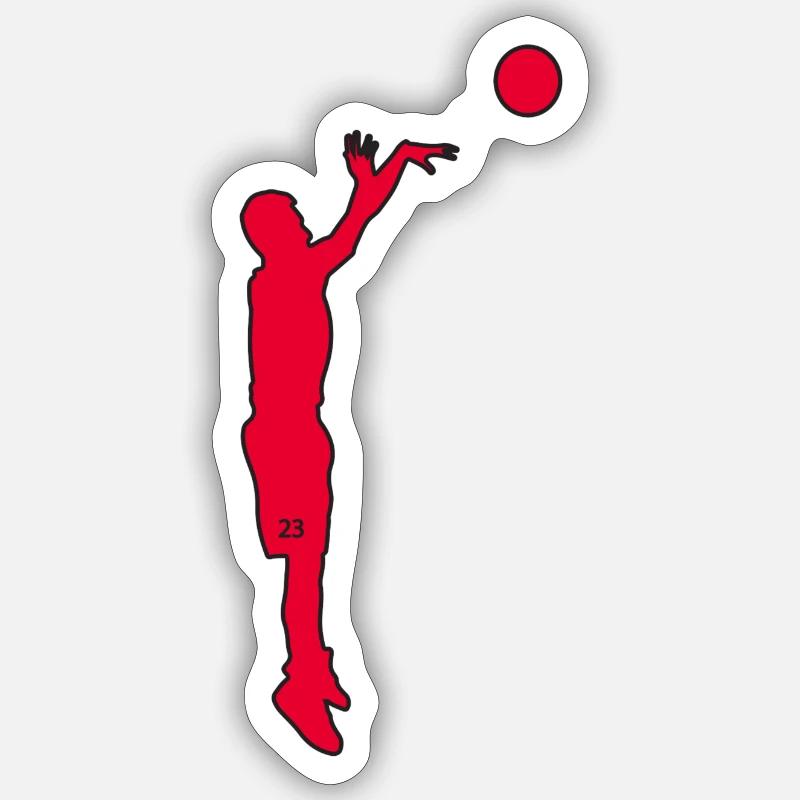 Basketballspieler Sticker Größe S (10 x 10 cm)