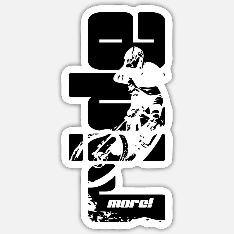 ride more Sticker size S (10 x 10 cm)