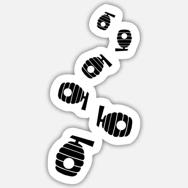Beekeeper Icon honey - Sticker size S (10 x 10 cm) - white matte
