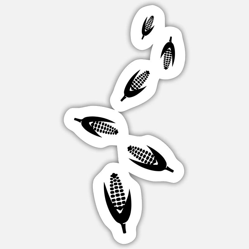 Corn symbol - Sticker size S (10 x 10 cm) - white matte