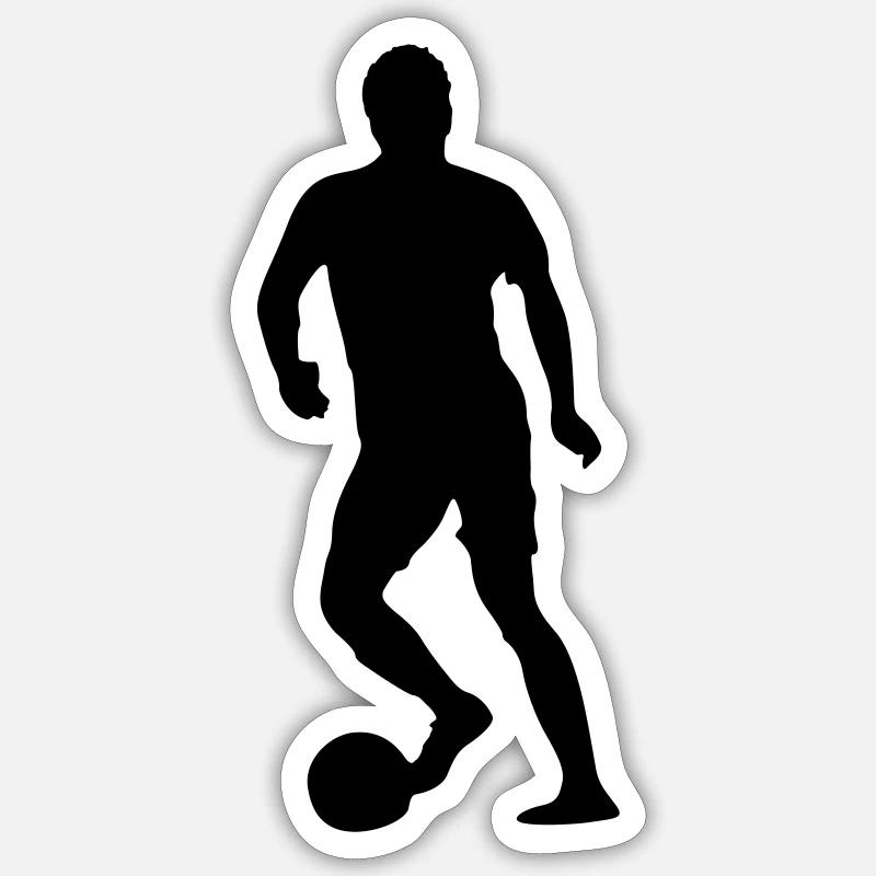 soccer player - Sticker Größe S (10 x 10 cm) - Mattweiß