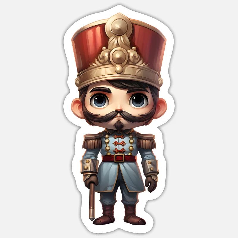 Nutcracker - Sticker size S (10 x 10 cm) - white matte