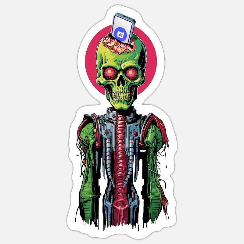 Tech Revolution - Sticker Größe S (10 x 10 cm) - Mattweiß