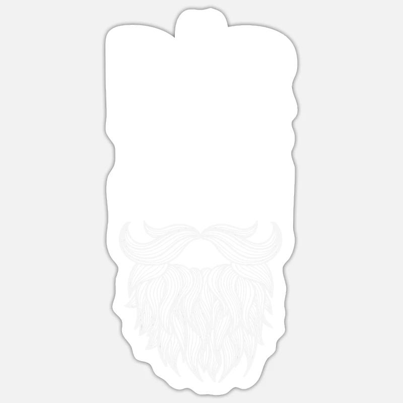 Bärtig Bartträger Schnurrbart Bart Sticker Größe S (10 x 10 cm)