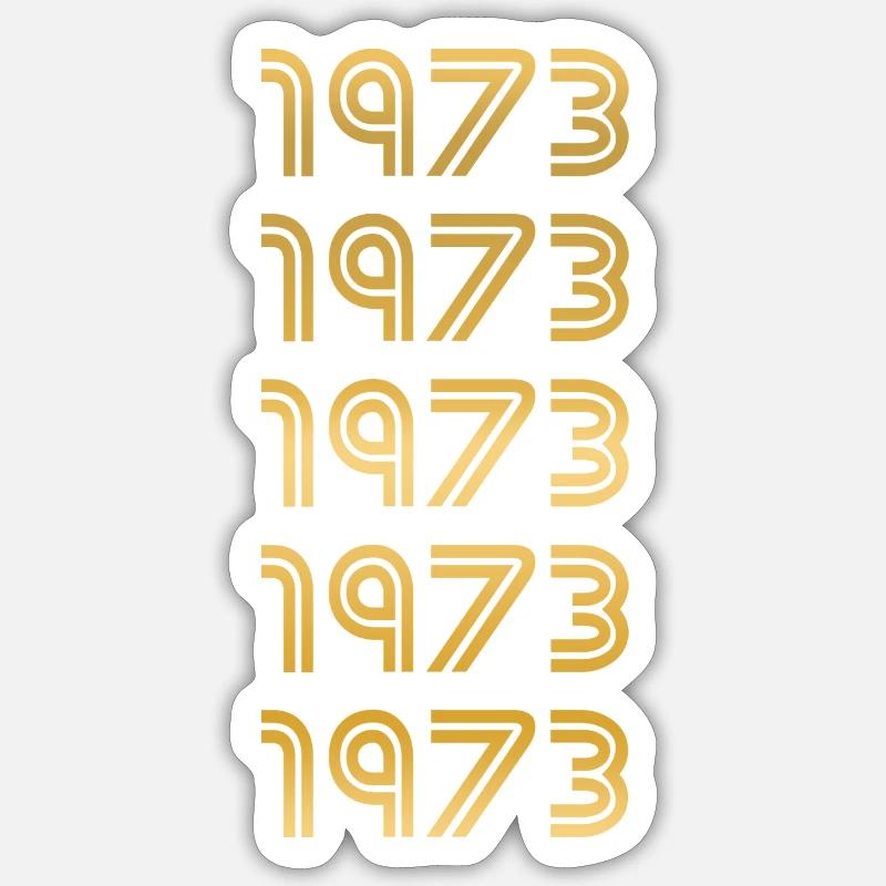 1973 - Sticker taille S (10 x 10 cm) - blanc mat
