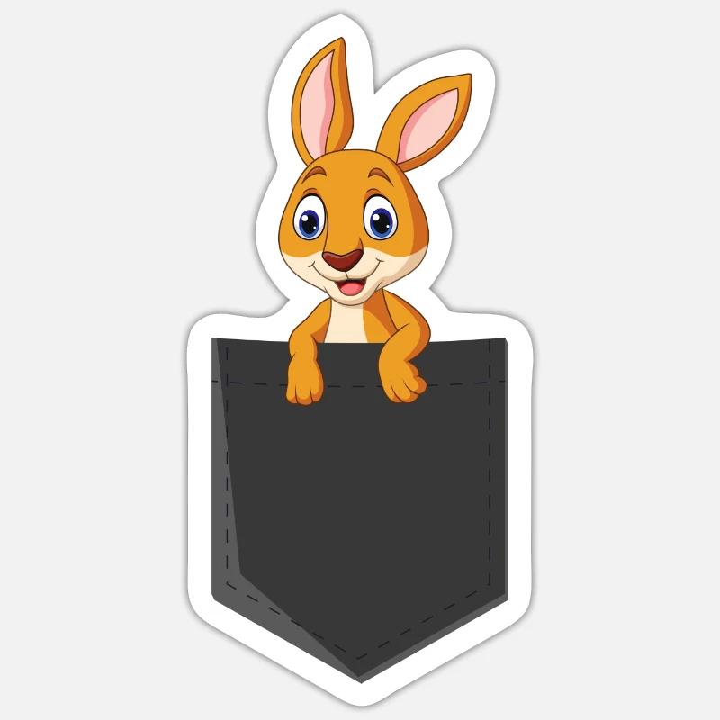 kangaroo Sticker size S (10 x 10 cm)