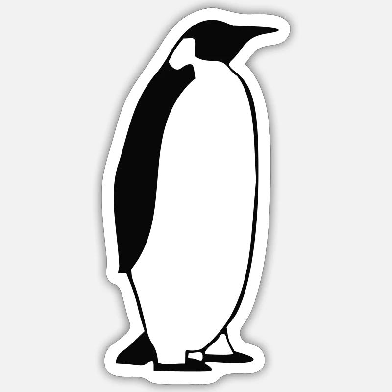 Penguin2 - Sticker size S (10 x 10 cm) - white matte