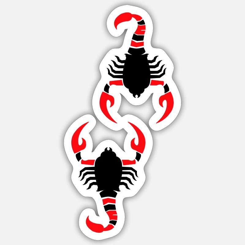 scorpion - Sticker taille S (10 x 10 cm) - blanc mat