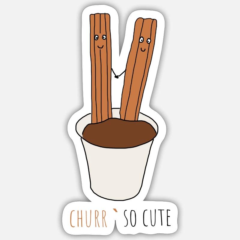 Churr´so cute Sticker Größe S (10 x 10 cm)