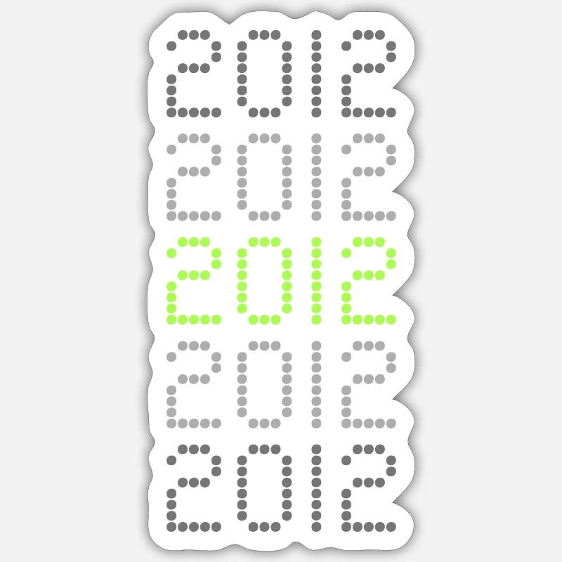 2012 - Sticker size S (10 x 10 cm) - white matte