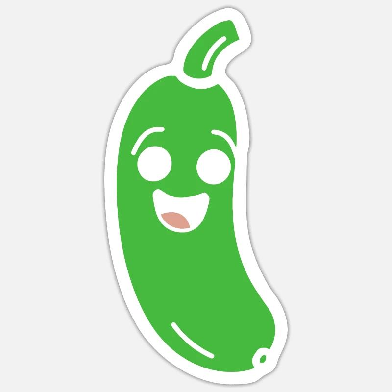 courgette - Sticker size S (10 x 10 cm) - white matte
