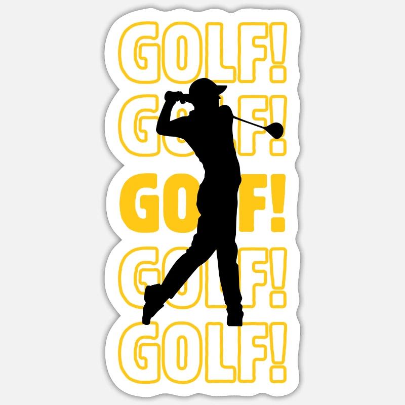 Golf golf Golf - Sticker size S (10 x 10 cm) - white matte