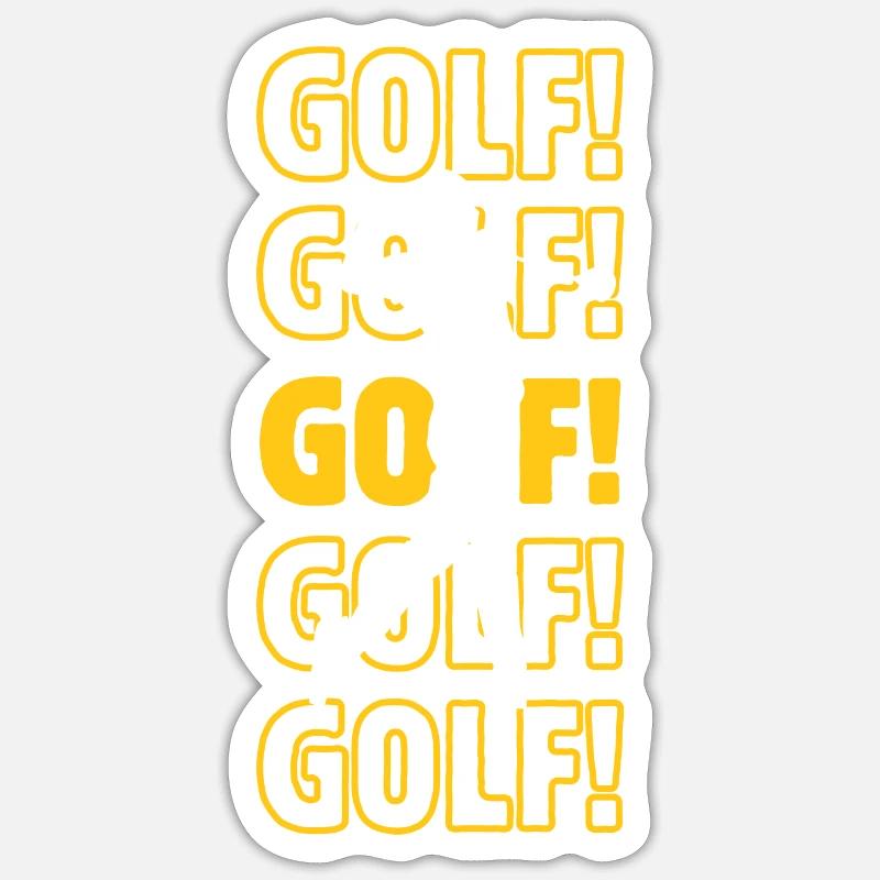 Golf golf Golf - Sticker Größe S (10 x 10 cm) - Mattweiß