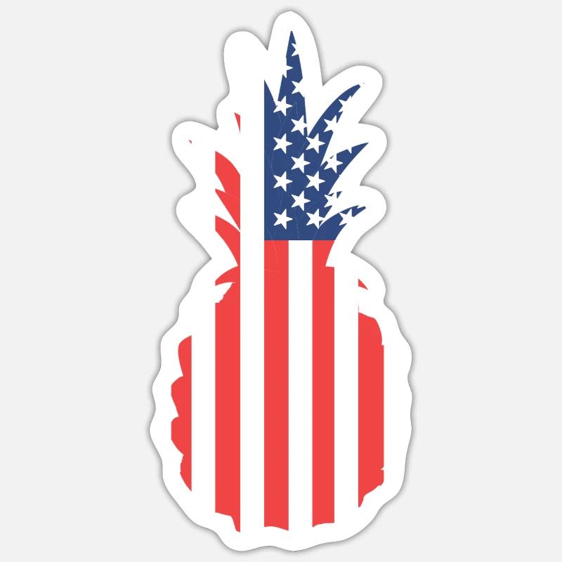 Pineapple - Sticker size S (10 x 10 cm) - white matte