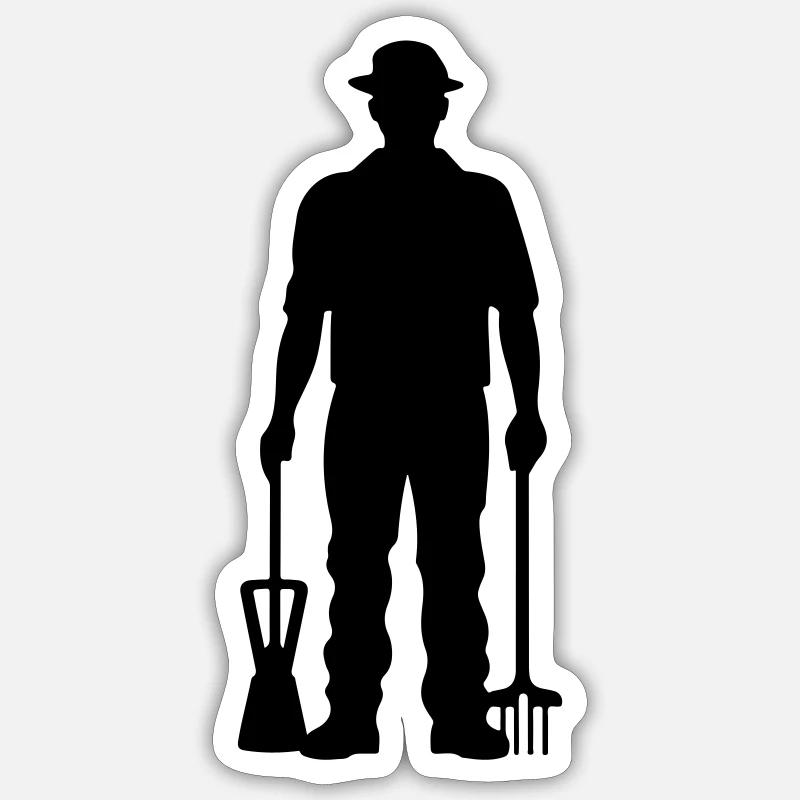 Bauer Icon Farmer - Sticker taille S (10 x 10 cm) - blanc mat