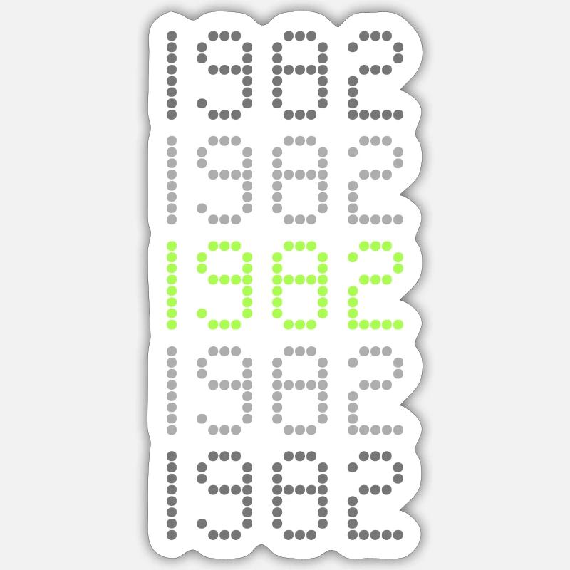 1982 - Sticker Größe S (10 x 10 cm) - Mattweiß