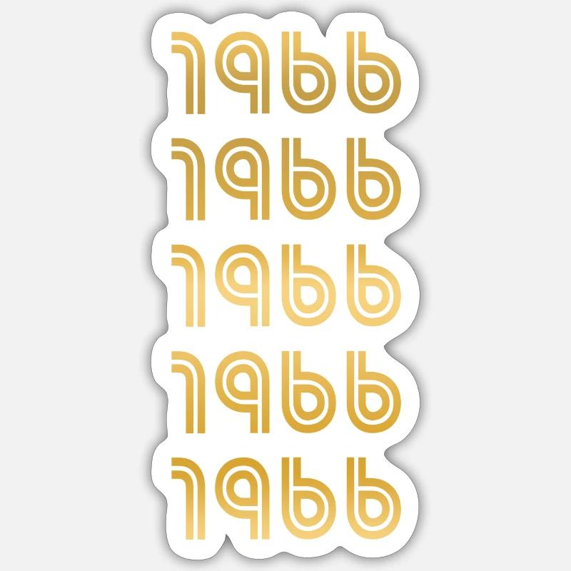 Year 1966 - Sticker size S (10 x 10 cm) - white matte