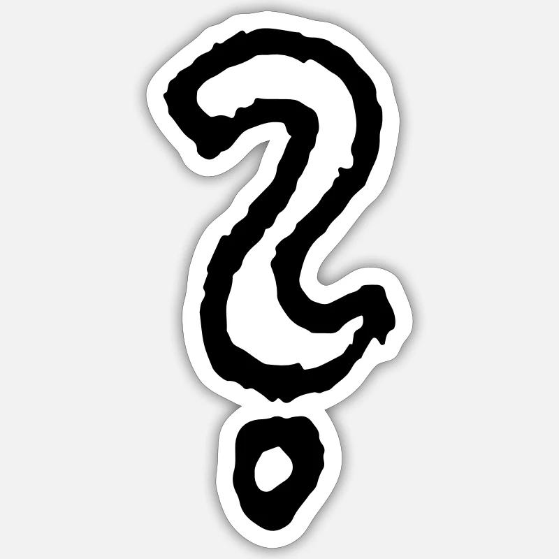 fragezeichen Sticker Größe S (10 x 10 cm)