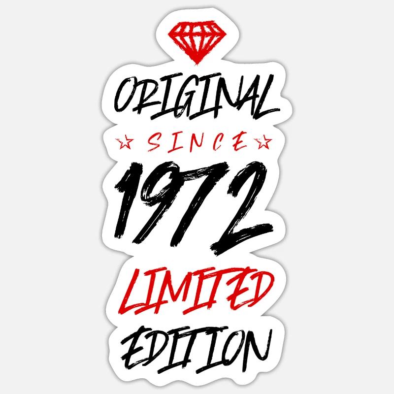 1972 Édition limitée - Sticker taille S (10 x 10 cm) - blanc mat