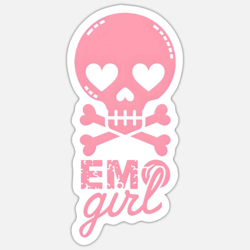 Fille emo ! Sticker taille S (10 x 10 cm)