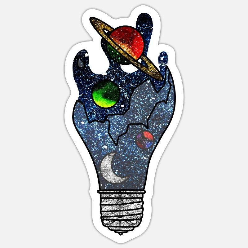 Kosmische Idee - Sticker Größe S (10 x 10 cm) - Mattweiß