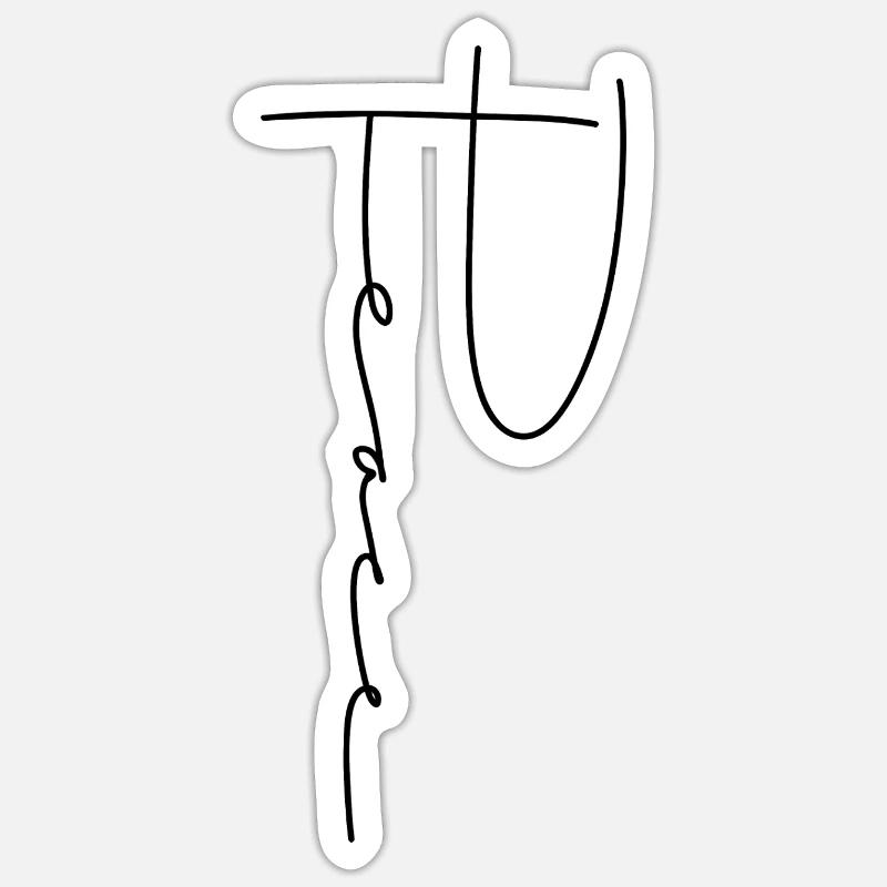 Écriture de paix - Sticker taille S (10 x 10 cm) - blanc mat