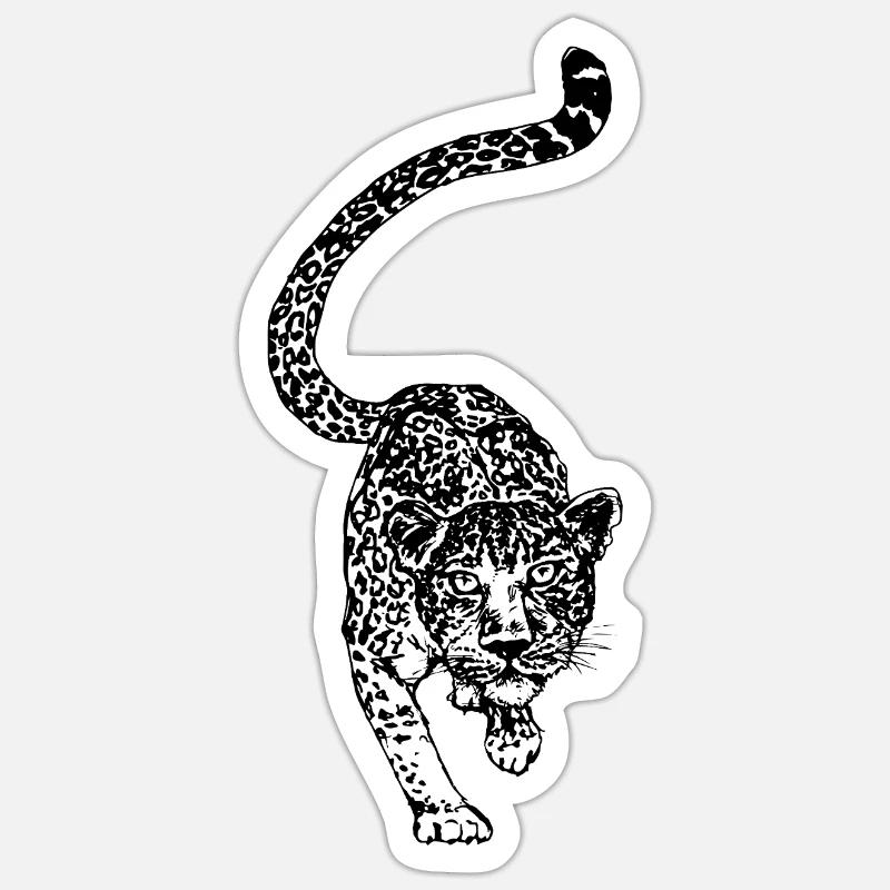 Leopard - Sticker size S (10 x 10 cm) - white matte