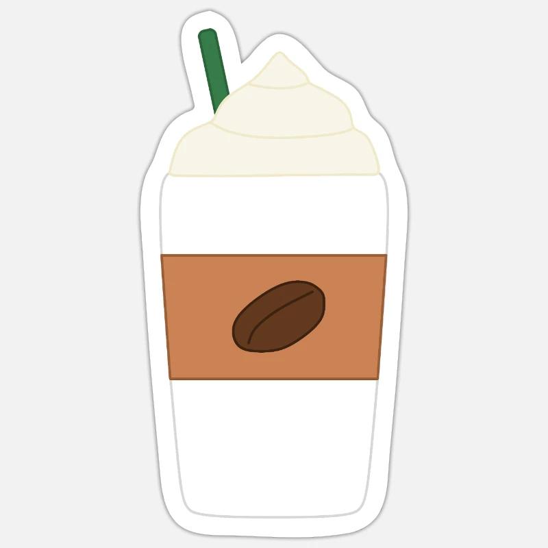 Kaffee Latte Sticker Größe S (10 x 10 cm)
