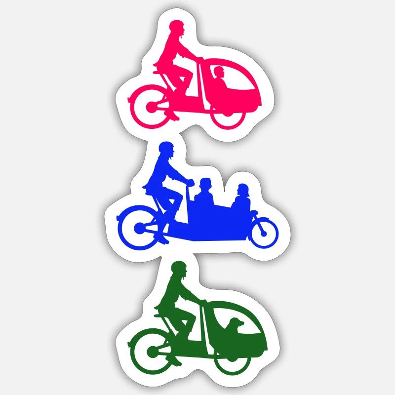 Cargo bikes Sticker size S (10 x 10 cm)