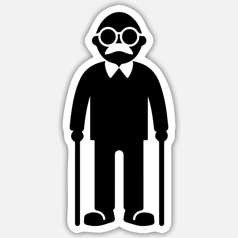 Opa Senior Sticker Größe S (10 x 10 cm)