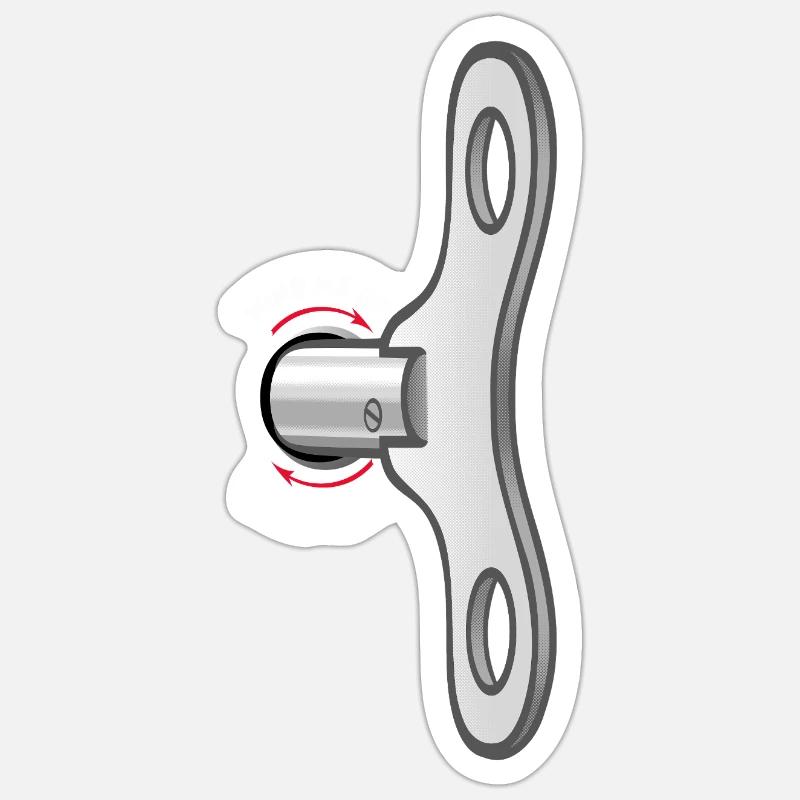 A key on the back - Sticker size S (10 x 10 cm) - white matte