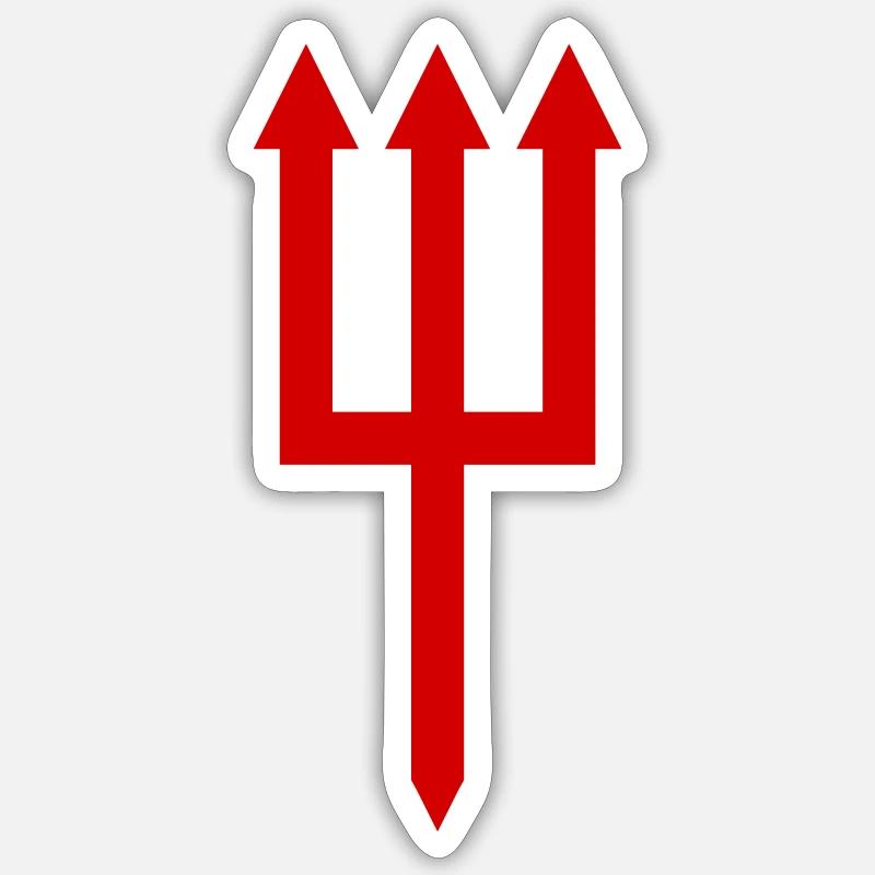 Trident - Sticker size S (10 x 10 cm) - white matte