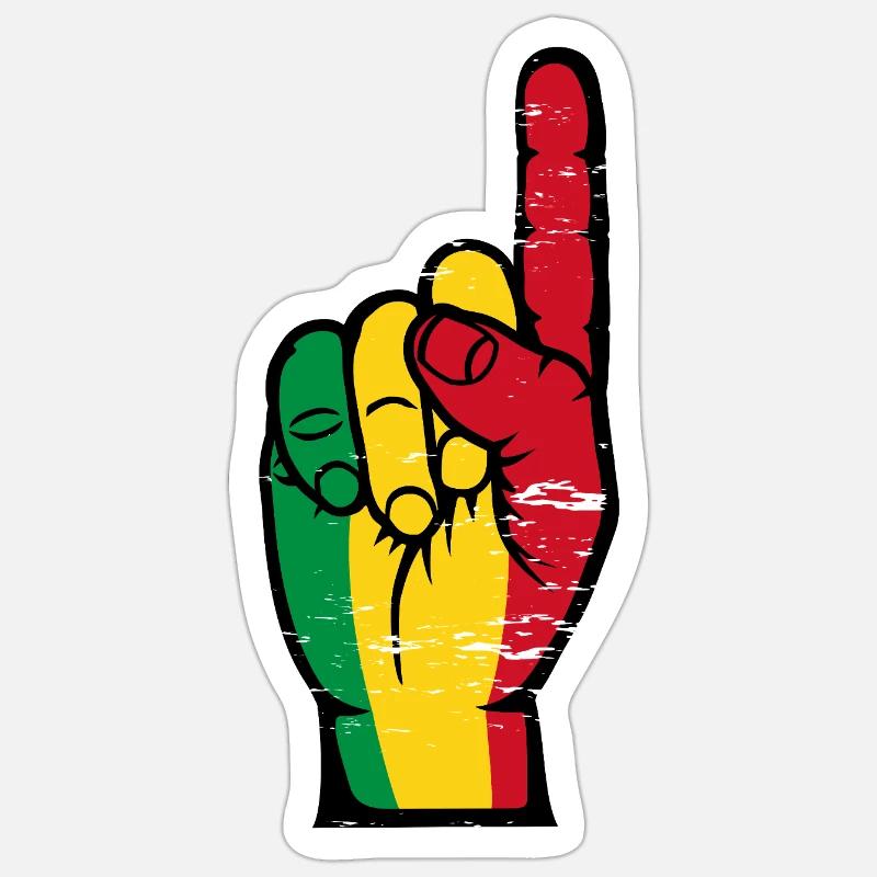 Drapeau du Mali numéro 1 utilisé - Sticker taille S (10 x 10 cm) - blanc mat