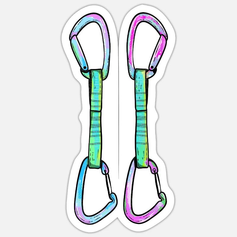 Rock climbing quickdraws - Sticker size S (10 x 10 cm) - white matte