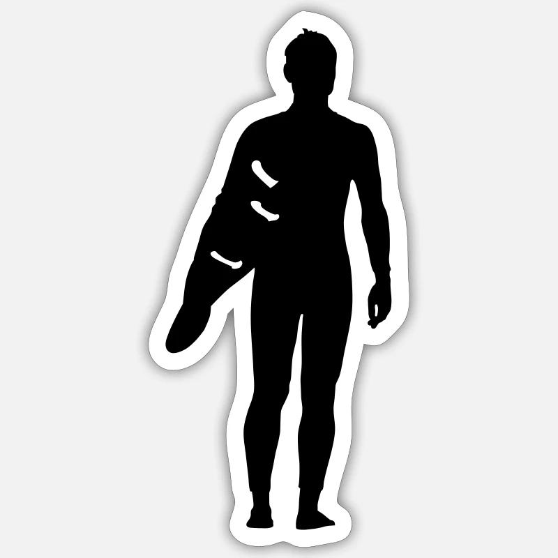 Surfing - Sticker size S (10 x 10 cm) - white matte