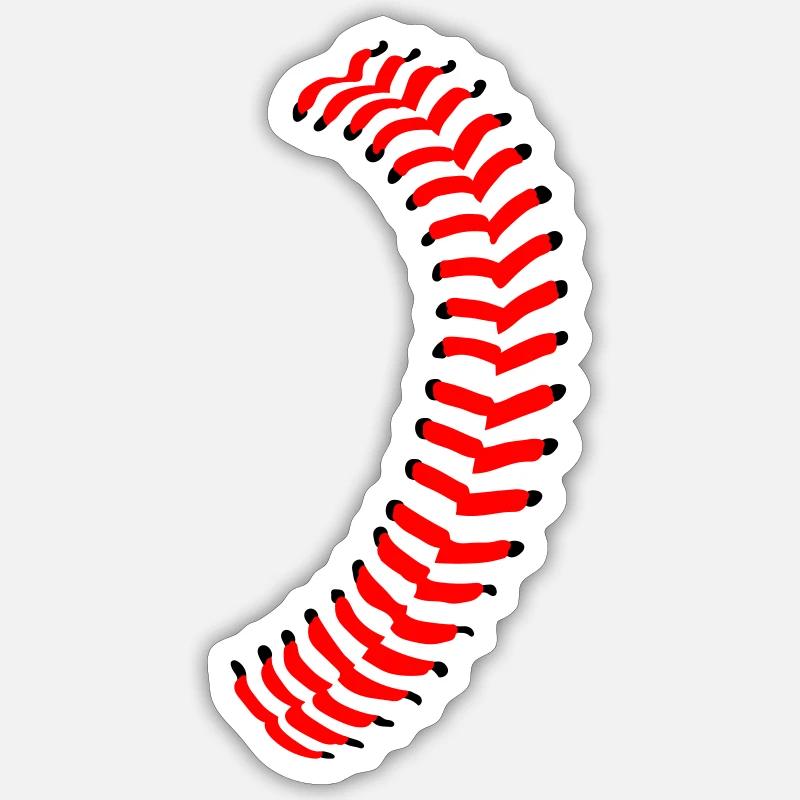 Baseball - Sticker Größe S (10 x 10 cm) - Mattweiß