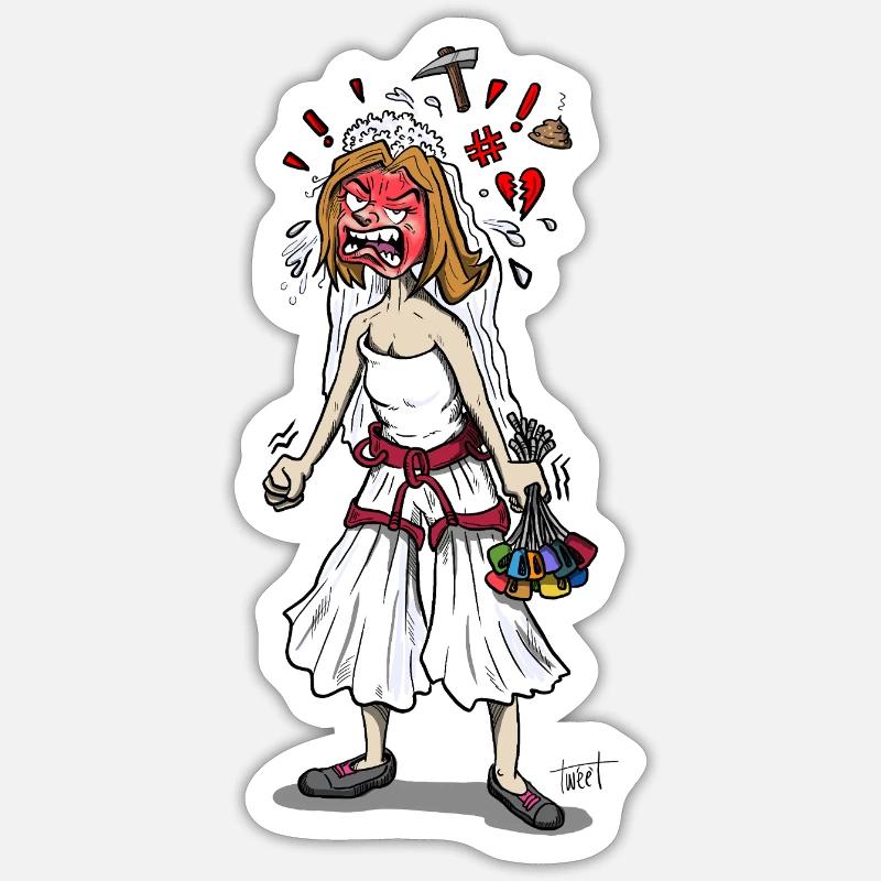 Bridezilla - Sticker Größe S (10 x 10 cm) - Mattweiß