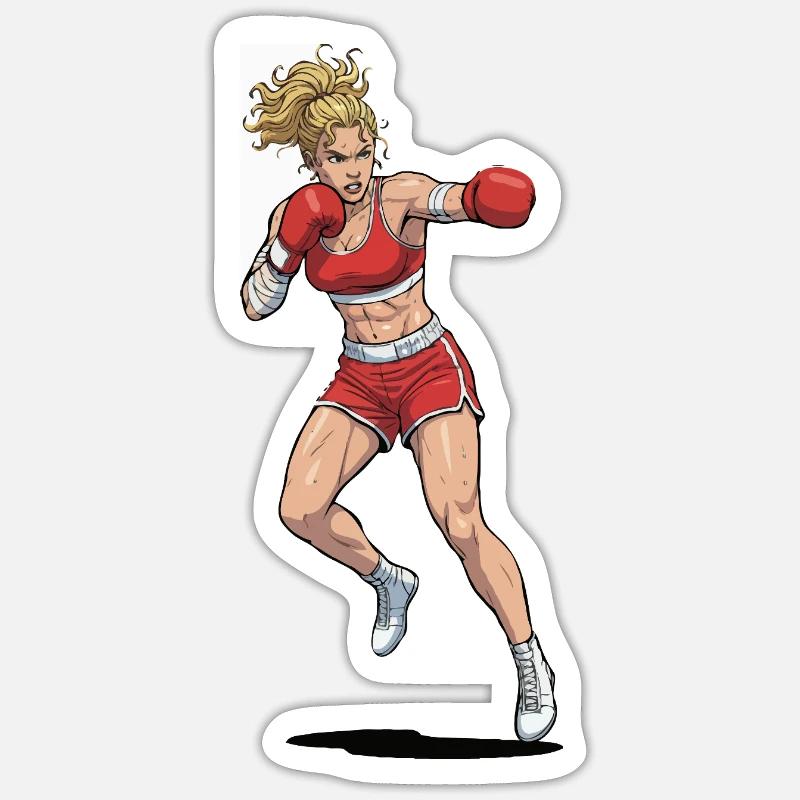 Boxer-Ehefrau Sticker Größe S (10 x 10 cm)