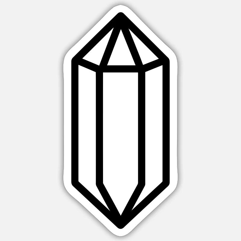 cristal de quartz Sticker taille S (10 x 10 cm)