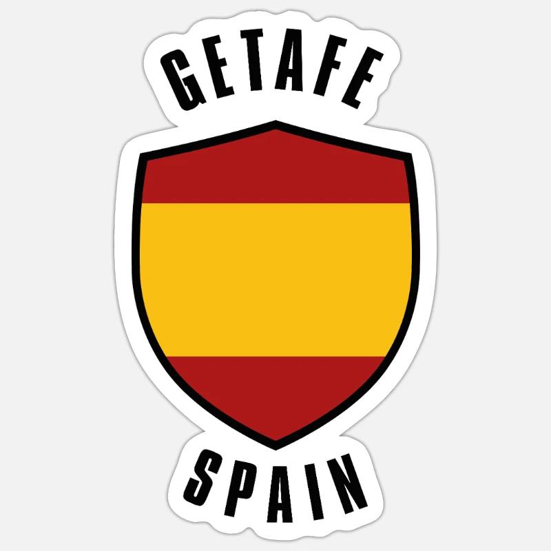 Getafe Spanien Schildemblem - Sticker Größe S (10 x 10 cm) - Mattweiß