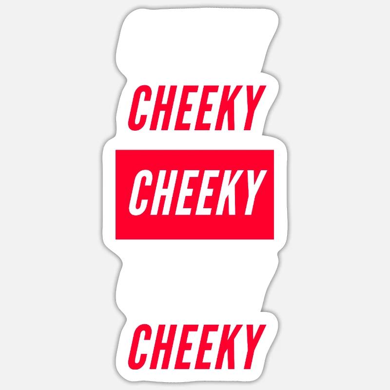Cheeky Block Typography Sticker size S (10 x 10 cm)