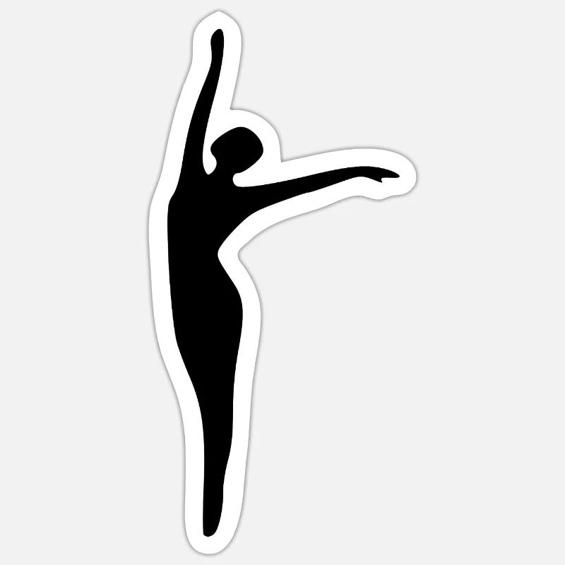 Danse - Sticker taille S (10 x 10 cm) - blanc mat